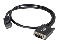 C2G 1m DisplayPort to Single Link DVI-D Adapter Cable M/M - DP to DVI - Black - DisplayPort kabel - enkeltlink - DisplayPort (han) til DVI-D (han) - 1 m - sort 84328