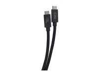 C2G 3.3ft (1m) USB 4.0 USB-C to C (48V 5A) 240W Charging Cable-Black - USB-kabel - 24 pin USB-C (han) til 24 pin USB-C (han) - Thunderbolt 4 - 90 V - 5 A - 1 m - USB Power Delivery (240 W), 8K60 Hz support, 4K60 Hz support, Gigabit Ethernet support - sort C2G54552