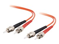 C2G Low-Smoke Zero-Halogen - Patchkabel - ST multimodus (han) til ST multimodus (han) - 2 m. - fiberoptik - 62,5 / 125 my - orange 85208