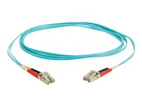 C2G LC-LC 10Gb 50/125 OM3 Duplex Multimode PVC Fiber Optic Cable (LSZH) - Netværkskabel - LC multimodus (han) til LC multimodus (han) - 2 m. - fiberoptik - duplex - 50 / 125 my - OM3 - halogenfri - akvamarin 85550