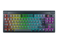 CHERRY XTRFY - Tastatur - 80% - TKL - bagbelyst - trådløs - Bluetooth 5.2, 2.4 GHz, USB - QWERTY - Pan Nordic - tastkontakt: CHERRY MX2A - grå G80-3883HJAPN-22