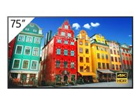 Sony Bravia Professional Displays FW-75BZ30J - 75" Diagonal klasse LED-bagbelyst LCD paneldisplay - digital skiltning - 4K UHD (2160p) 3840 x 2160 - HDR - Direct LED FW-75BZ30J