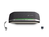 Poly Sync 20+ - Smart højttalertelefon - Bluetooth - kablet, trådløs - USB-A - sølv, sort - Certified for Microsoft Teams, Zoom Certified B95VKAA#AC3