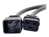 C2G - Strømkabel - IEC 60320 C19 til IEC 60320 C20 - AC 250 V - 15 A - 30 cm - sort 80706