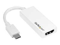 StarTech.com USB-C to HDMI Adapter - White - 4K 60Hz - Videoadapter - USB-C han til HDMI hun - 15 cm - hvid - 4K support CDP2HD4K60W
