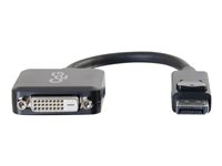 C2G 8in DisplayPort to DVI-D Adapter - DP to DVI D Adapter - Black - M/F - Videoadapter - DisplayPort (han) til DVI-D (hun) - sort 54321
