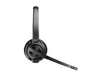 HP Poly Savi 8220 - Savi 8200 series - headset - på øret - DECT / Bluetooth - trådløs - USB-A via Bluetooth adapter - sort - Zoom Certified, UC-certificeret 8D3F2AA#ABB