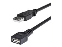 StarTech.com 6 ft Black USB 2.0 Extension Cable A to A - M/F - USB extension cable - USB (M) to USB (F) - USB 2.0 - 6 ft - black - USBEXTAA6BK - USB forlængerkabel - USB (han) til USB (hun) - USB 2.0 - 1.8 m - sort - for P/N: 35FCREADBK3, ICUSB2321F, ICUSB232V2, LTUB1MBK, MSDREADU2OTG, ST4200MINI2, UUSBOTG USBEXTAA6BK