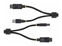 StarTech.com 6ft (1.8m) DisplayPort and USB 5Gbps KVM Cable - Kabel til tastatur / video / mus (KVM) - USB Type A, DisplayPort (han) til USB Type B, DisplayPort (han) - 1.8 m - 4K60 Hz support, HDR10 support - sort DU1226-KVM-CABLE