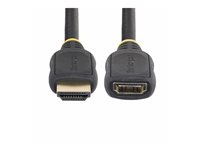 StarTech.com 18in HDMI 2.0 Extension Cable, 4K 60Hz, M/F - High Speed - HDMI-forlængerkabel - HDMI han til HDMI hun - 50 cm - afskærmet - sort - 4K60 Hz support, passivt HD2MF18INL