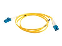 C2G LC-LC 9/125 OS1 Duplex Singlemode PVC Fiber Optic Cable (LSZH) - Patchkabel - LC enkelttilstand (han) til LC enkelttilstand (han) - 2 m. - fiberoptik - duplex - 9 / 125 micron - OS1 - halogenfri - gul 85605