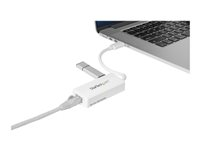 StarTech.com USB 3.0 to Gigabit Ethernet Adapter NIC w/ USB Port (White) - USB 3.0 NIC - 10/100/1000 Mbps USB 3.0 LAN Adapter (USB31000SPTW) - Netværksadapter - USB 3.0 - Gigabit Ethernet - hvid USB31000SPTW