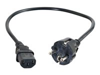 C2G Universal Power Cord - Strømkabel - power CEE 7/7 (han) til power IEC 60320 C13 - 10 m - formet - sort 88547