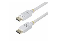 StarTech.com 6ft White VESA Certified DisplayPort 1.2 Cable with Latches - DisplayPort kabel - DisplayPort (han) haspet til DisplayPort (han) haspet - DisplayPort 1.2 - 1.8 m - 4K60 Hz support, 2K144 Hz support, 1080p support 240 Hz, halogenfri, passivt - hvid DP12-CABLE-6FTW