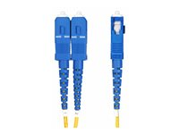 StarTech.com 10m (30ft) LC to SC (UPC) OS2 Single Mode Duplex Fiber Optic Cable, 9/125µm, Laser Optimized, 10G, Bend Insensitive, Low Insertion Loss - LSZH Fiber Patch Cord (SMLCSC-OS2-10M) - Patchkabel - LC/UPC enkelttilstand (han) til SC/UPC enkelttilstand (han) - 10 m. - 2 mm - fiberoptik - duplex - 9 / 125 micron - OS1/OS2 - halogenfri, passiv - gul SMLCSC-OS2-10M