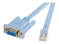 StarTech.com 6 ft RJ45 to DB9 Cisco Console Management Router Cable - M/F Serial Console Cable (DB9CONCABL6) - Serielt kabel - RJ-45 (han) til DB-9 (hun) - 1.8 m - blå - for P/N: EC1S952, EC2S952, IES101002SFP DB9CONCABL6