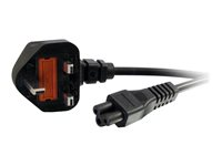 C2G Laptop Power Cord - Strømkabel - IEC 60320 C5 til BS 1363 (han) - AC 250 V - 3 m - formet - sort - United Kingdom 80603