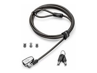 Kensington ClickSafe 2.0 Universal Keyed Laptop Lock - Sikkerhedskabelslås - liked keyed - 1.8 m K68108L