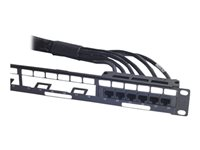 APC Data Distribution Cable - Netværkskabel - TAA-kompatibel - RJ-45 (hun) til RJ-45 (hun) - 3.4 m - UTP - CAT 6 - sort DDCC6-011