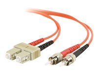 C2G ST-ST 50/125 OM2 Duplex Multimode PVC Fiber Optic Cable (LSZH) - Patchkabel - ST multimodus (han) til ST multimodus (han) - 10 m. - fiberoptik - duplex - 50 / 125 my - OM2 - halogenfri - orange 85473