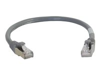 C2G Cat6a Booted Shielded (STP) Network Patch Cable - Patchkabel - RJ-45 (han) til RJ-45 (han) - 5 m - STP - CAT 6a - formet, knastfri, strenget - grå 89905