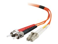 C2G Low-Smoke Zero-Halogen - Patchkabel - LC multimodus (han) til ST multimodus (han) - 3 m. - fiberoptik - 62,5 / 125 my - orange 85273
