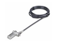 StarTech.com Serialized Laptop Lock, Works w/Noble Wedge/Nano/K-Slot - Sikkerhedskabelslås - universal - sort og sølv - 2 m - TAA-kompatibel UNIVCS-LAPTOP-LOCK