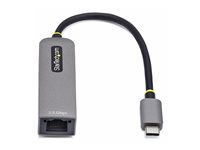 StarTech.com 2.5GbE USB-C to Ethernet Adapter - Netværksadapter - USB-C 3.2 Gen 1 / Thunderbolt 3 - 10M/100M/1G/2,5 Gigabit Ethernet + USB-C 3.2 Gen 1 - space grey 2GPD3-USB-C-ETHERNET