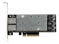 StarTech.com 2-Port 10Gb PCIe NIC with Native Link Aggregation - 10Gbase-t Ethernet Card - 100/1000/10000 Mbps LAN Card (ST20000SPEXI) - Netværksadapter - PCIe 2.0 x8 lavprofil - 10Gb Ethernet x 2 - sort - for P/N: BNDTB10GI, BNDTB210GSFP, BNDTB310GNDP, BNDTB410GSFP, BNDTB4M2E1, BNDTBUSB3142 ST20000SPEXI