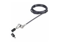 StarTech.com Universal Laptop Lock 6.6ft (2m), Security Cable For Notebook Compatible With Noble Wedge®/Nano/K-Slot; Keyed Locking Cable - Anti-Theft Cut-Resistant Steel Cable (UNIVK-LAPTOP-LOCK) - Sikkerhedskabelslås - sølv, sort - 2 m UNIVK-LAPTOP-LOCK