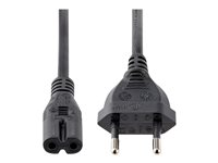 StarTech.com 1m (3ft) Laptop Power Cord, EU Plug to C7, 2.5A 250V, 18AWG, Notebook / Laptop Replacement AC Power Cord, Printer/Power Brick Cord, Europlug to IEC 60320 C7 - Laptop Charger Cable, UL Listed - Strømkabel - power IEC 60320 C7 til Europlug (han) - AC 250 V - 1 m - sort PXTNB2SEU1M