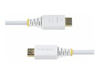 StarTech.com 6ft (1.8m) Premium Certified High Speed HDMI Cable, 4K60Hz - Premium High Speed - HDMI-kabel med Ethernet - HDMI han til HDMI han - 1.8 m - afskærmet - hvid - passivt, 4K60 Hz UHD-support, 2K144 Hz support, HDR10 support HDMI2-CABLE-4K60-6FW