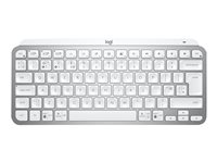 Logitech MX Keys Mini for Business - Tastatur - bagbelyst - trådløs - Bluetooth LE - QWERTY - Pan Nordic - bleg grå 920-010605