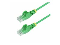 StarTech.com 2m Green Slim CAT6 Ethernet Cable, Snagless, 28AWG, LSZH - Patchkabel - RJ-45 (han) til RJ-45 (han) - 2 m - 3.6 mm - UTP - CAT 5/5e/6 - IEEE 802.3bt - halogenfri, knastfri, flettet kobber - grøn N6PAT200CMGNS