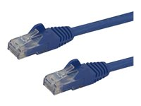 StarTech.com 15m CAT6 Ethernet Cable, 10 Gigabit Snagless RJ45 650MHz 100W PoE Patch Cord, CAT 6 10GbE UTP Network Cable w/Strain Relief, Blue, Fluke Tested/Wiring is UL Certified/TIA - Category 6 - 24AWG (N6PATC15MBL) - Patchkabel - RJ-45 (han) til RJ-45 (han) - 15 m - UTP - CAT 6 - formet, knastfri - blå N6PATC15MBL