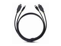 StarTech.com 6ft (1.8m) HDMI and USB 5Gbps KVM Cable - Kabel til tastatur / video / mus (KVM) - HDMI, USB Type A (han) til HDMI, USB Type B (han) - 1.8 m - 4K60 Hz support, HDR10 support - sort HU1226-KVM-CABLE