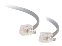 C2G RJ11 6P4C Straight Modular Cable - Telefonkabel - RJ-11 (han) til RJ-11 (han) - 3 m - grå 83865