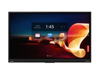Lenovo ThinkVision T75 - 75" Diagonal klasse LED-bagbelyst LCD paneldisplay - interaktiv - med touchscreen (multi touch) / 8-microphone array / detachable 4K camera - Android - 4K UHD (2160p) 3840 x 2160 - HDR - Direct LED - ravnsort 62F4WA1CEK
