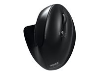 PORT Connect Professional - Lodret mus - ergonomisk - højrehåndet - optisk - 5 knapper - trådløs - 2.4 GHz, Bluetooth 3.0, Bluetooth 5.0 - USB / USB-C trådløse modtagere 900706-BT