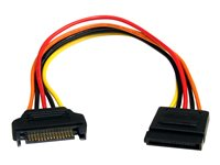 StarTech.com 8in 15 pin SATA Power Extension Cable - 8 SATA power Extension Cable - 8 SATA power Extension cord - Forlængerkabel til strøm - SATA strøm (han) til SATA strøm (hun) - 20.3 cm - for P/N: PYO2SATA, PYO4SATA, SATAPOWADAP SATAPOWEXT8