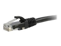 C2G Cat6 Booted Unshielded (UTP) Network Patch Cable - Patchkabel - RJ-45 (han) til RJ-45 (han) - 30 cm - UTP - CAT 6 - formet, knastfri, strenget - sort 83404