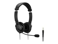 Kensington Hi-Fi Headphones with Mic - Hovedtelefoner med mik. - på øret - kablet - 3,5 mm jackstik K33597WW