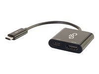 C2G USB C to HDMI Audio/Video Adapter w/ Power Delivery - USB Type C to HDMI Black - Ekstern videoadapter - USB-C - HDMI - sort 80492