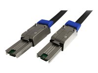 StarTech.com 1m External Mini SAS Cable - Serial Attached SCSI SFF-8088 to SFF-8088 - 2x SFF-8088 (M) - 1 meter, Black (ISAS88881) - SAS eksternt kabel - TAA-kompatibel - SAS 6Gbit/s - 4-Lane - 26-pin 4 skærmet Mini MultiLane SAS (SFF-8088) (P) til 26-pin 4 skærmet Mini MultiLane SAS (SFF-8088) (P) - 1 m - haspet - sort ISAS88881
