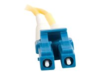 C2G LC-LC 9/125 OS1 Duplex Singlemode PVC Fiber Optic Cable (LSZH) - Patchkabel - LC enkelttilstand (han) til LC enkelttilstand (han) - 20 m. - fiberoptik - duplex - 9 / 125 micron - OS1 - halogenfri - gul 85611