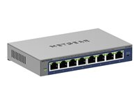 NETGEAR Plus GS108Ev4 - Switch - ikke administreret - desktop, væg-monterbar, monterbar på stativ GS108E-400EUS