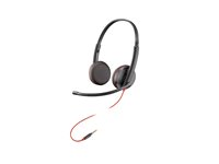Poly Blackwire C3225 - Blackwire 3200 Series - headset - på øret - kablet - 3,5 mm jackstik - sort - Skype Certified, Cisco Jabber Certified, Avaya Certified 7S4M7AA