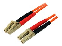 StarTech.com 1m Fiber Optic Cable - Multimode Duplex 50/125 - LSZH - LC/LC - OM2 - LC to LC Fiber Patch Cable (50FIBLCLC1) - Netværkskabel - LC multimodus (han) til LC multimodus (han) - 1 m. - fiberoptik - duplex - 50 / 125 my - for P/N: GLCLHSMDSTTA, GLCSXMMDST, GLCSXMMDSTT, JD118BST, MASFP1GBSXST, SFP100BFXST 50FIBLCLC1