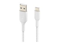 Belkin BoostCharge - USB-kabel - 24 pin USB-C (han) til USB (han) - 3 m - hvid CAB002BT3MWH