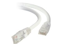 C2G Cat5e Booted Unshielded (UTP) Network Patch Cable - Patchkabel - RJ-45 (han) til RJ-45 (han) - 3 m - UTP - CAT 5e - formet, knastfri, strenget - hvid 83264